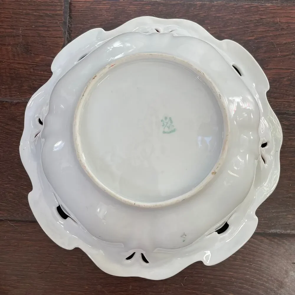Antique Johann Seltmann Vohenstrauss Bavaria Serving Bowl Hand Painted READ